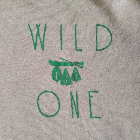 rene rofe wild one beige cotton short sleeve bodysuit 0-3 months baby unisex - Picture 4 of 6